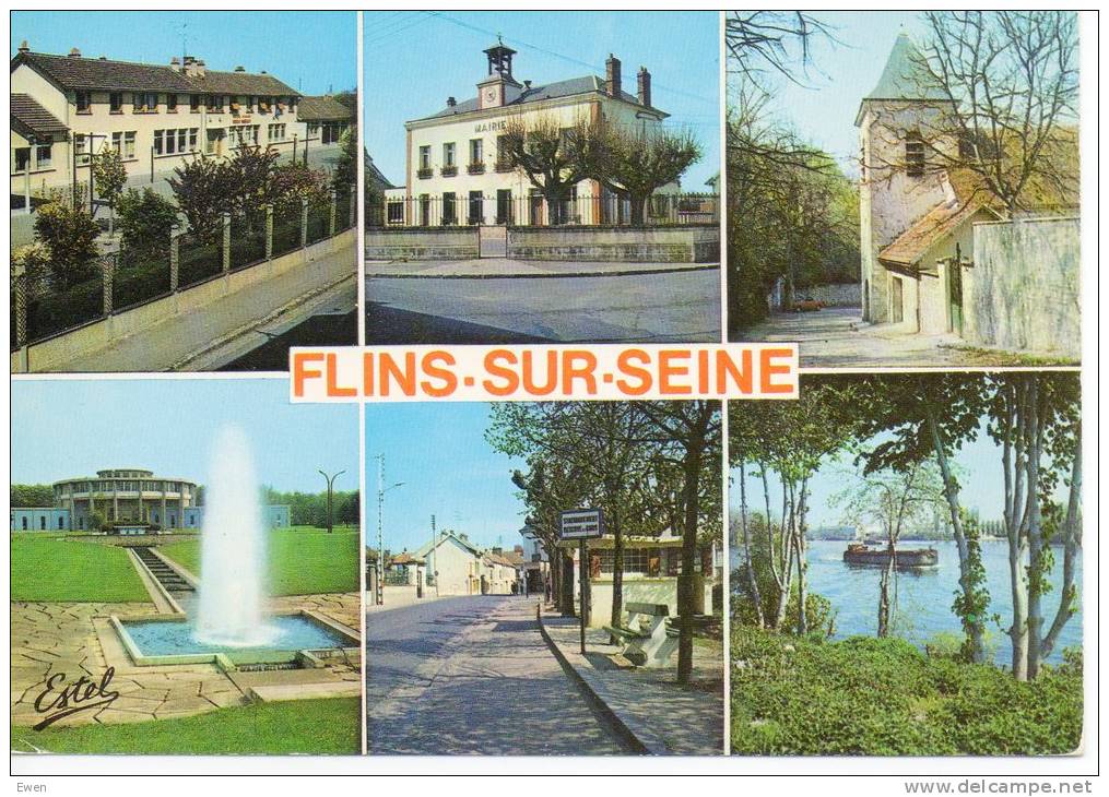 Flins-sur-Seine. Multivues. (Années 70) - Flins Sur Seine