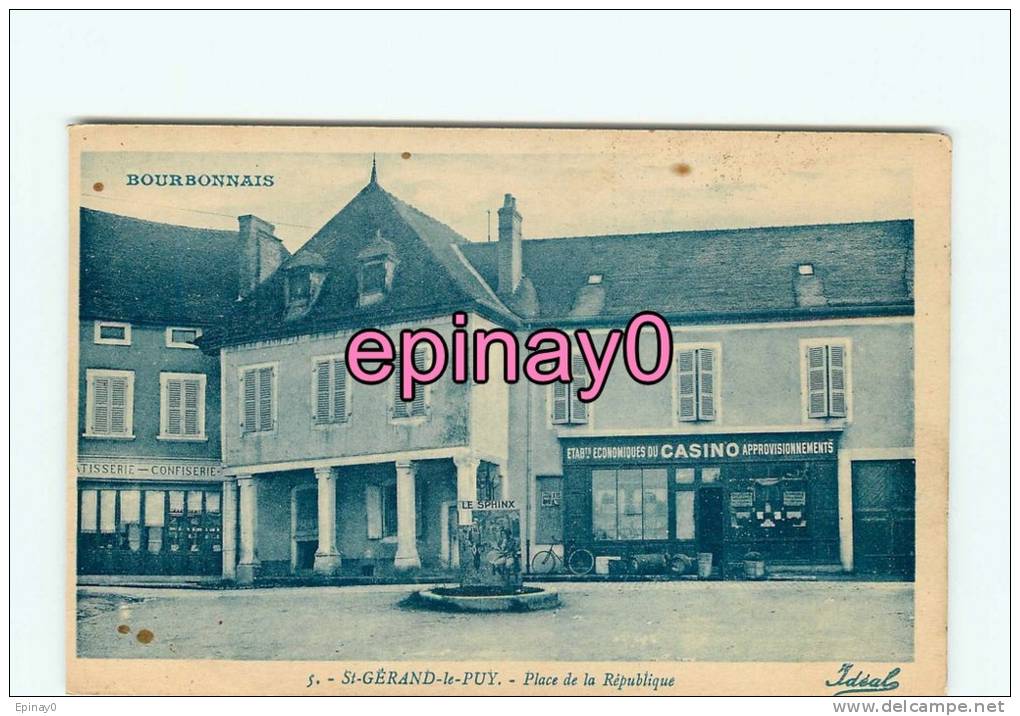 Bf - 03 - SAINT GERAND Le PUY - Place De La République - Commerces  - édit. Béguin - - Autres & Non Classés