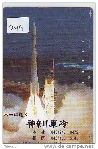 Télécarte Japon ESPACE (249) TELEFONKARTE JAPAN * SPACE SHUTTLE * Rakete * Rocket * Fusée * NASDA * LAUNCHING * - Espacio