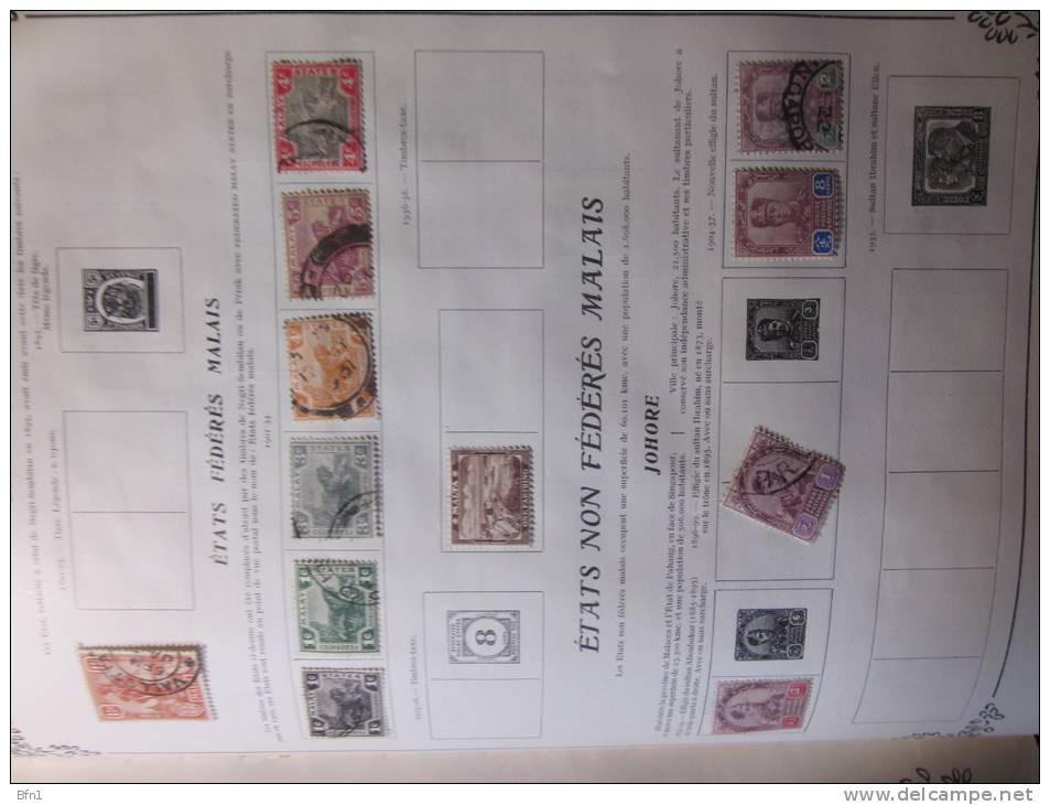 COLLECTION TIMBRES  MALAISIE DEBUT 1902 OBLITERES OU NEUFS AVEC  CHARNIERES - Federated Malay States