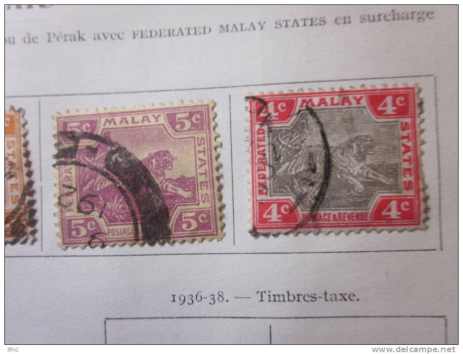 COLLECTION TIMBRES  MALAISIE DEBUT 1902 OBLITERES OU NEUFS AVEC  CHARNIERES - Federated Malay States