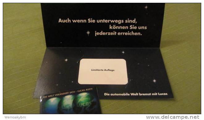 Telefonkarte 12 DM Ungebraucht -Limitierte Auflage Der Fa. LUCAS KFZ-Ausrüstungs GmbH, Neuwied (Koblenz) - K-Series : Série Clients