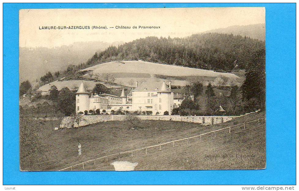 69 LAMURE Sur AZERGUES : Château De Pramenoux (pli Coin Gauche) - Lamure Sur Azergues