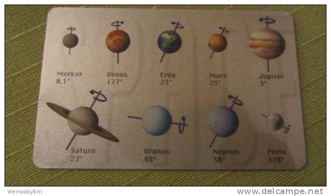 Telefonkarte Der Deutschen Telekom "Neigung Und Rotation Der Planeten" 12 DM, 11.2000, Auflage: 350.000 - P & PD-Series: Schalterkarten Der Dt. Telekom