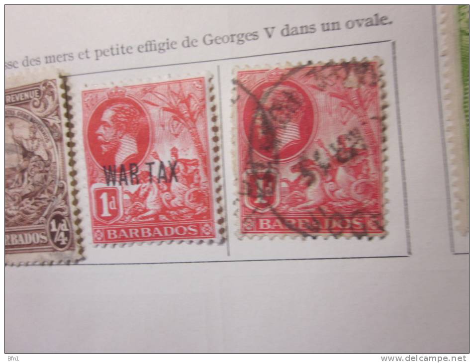 COLLECTION TIMBRES  ANTILLES ANGLAISES DEBUT 1852 OBLITERES OU NEUFS AVEC  CHARNIERES