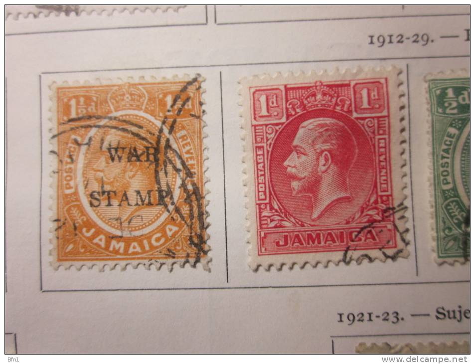 COLLECTION TIMBRES  ANTILLES ANGLAISES JAMAÏQUE DEBUT 1860 OBLITERES OU NEUFS AVEC  CHARNIERES - Jamaica (...-1961)