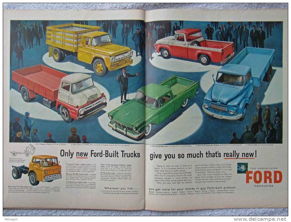 Magazine LIFE - JUNE 24 , 1957 - INTER. ED. -  Pub. COCA-COLA - FORD - MERCEDES - ROLEX - Canal PANAMA  (3053)