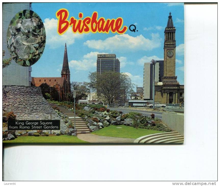 (01) Postcard View Folder - Depliant De Carte Postale - Queensland - Brisbane - Brisbane