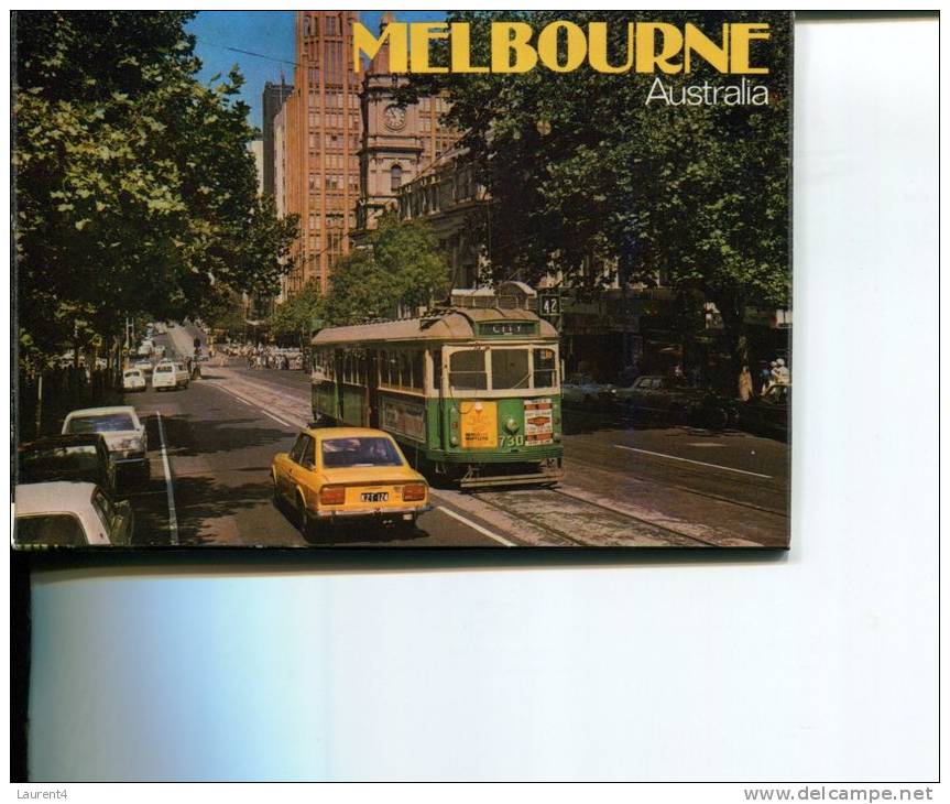 (01) Postcard View Folder - Depliant De Carte Postale - Victoria - Melbourne With Tramway - Melbourne