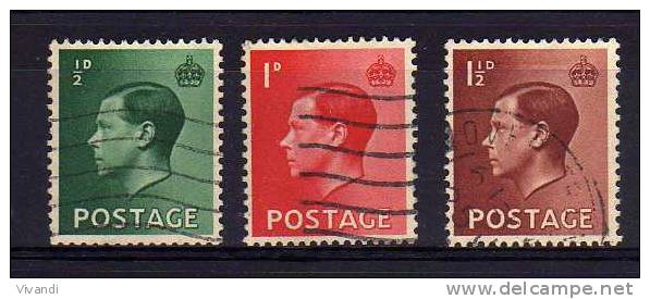 Great Britain - 1936 - Definitives (Inverted Watermark) - Used - Oblitérés