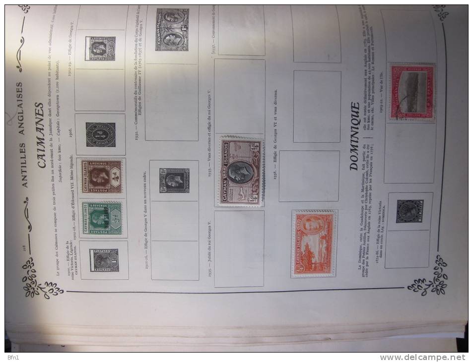 COLLECTION TIMBRES  ANTILLES ANGLAISES GRENADE + CAIMANES DEBUT 1883 OBLITERES OU NEUFS AVEC  CHARNIERES