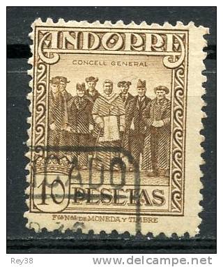 ANDORRA 1929-34 10 PESETAS USADO - Used Stamps