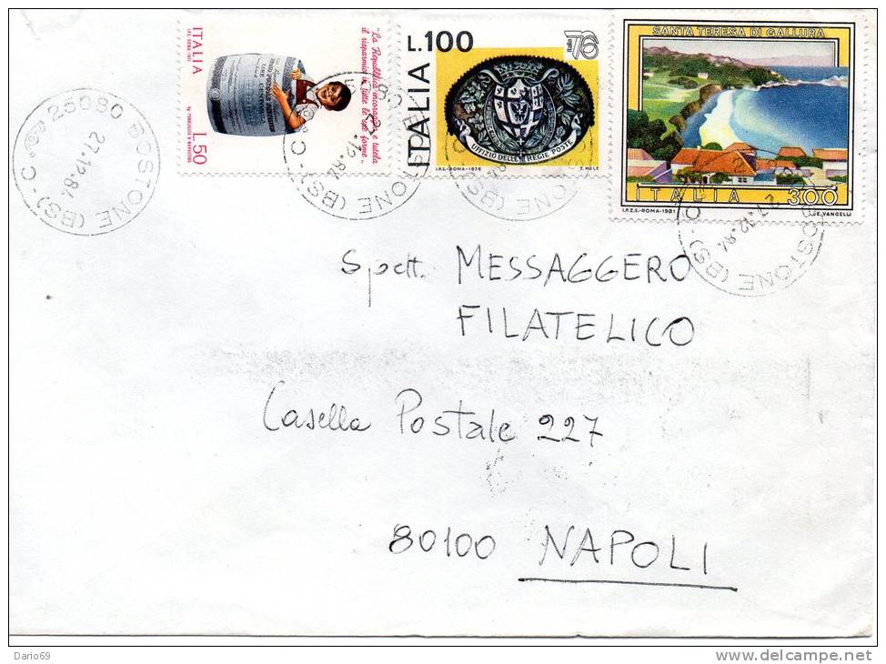 1984 LETTERA CON ANNULLO BOSTONE  BRESCIA - 1981-90: Storia Postale