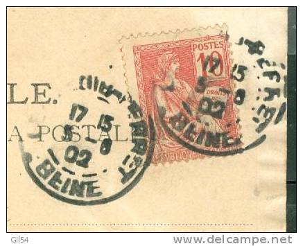 Cpa   Affranchie / 10 Centimes Type Mouchon En 1902 Pour Le Sierra Leone , ( 4 Scans ) - Ax3104 - 1900-02 Mouchon