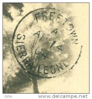 Cpa   Affranchie / 10 Cents Semeuse  En 1904 Pour Le Sierra Leone, Via Liverpool , Arrivée Freetown ( 4 Scans ) - Ax3110 - 1903-60 Säerin, Untergrund Schraffiert