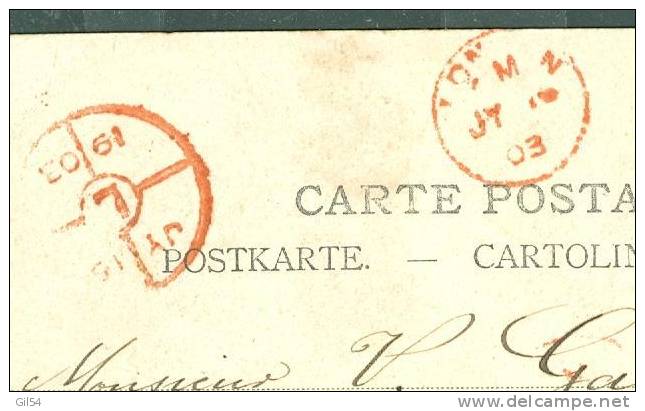 Cpa   Affranchie / 10 Cents  Mouchon En 1903 Pour Le Sierra Leone, Via Liverpool , Arrivée Freetown ( 4 Scans ) - Ax3113 - 1900-02 Mouchon