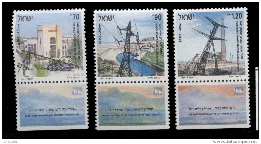 Israel ** N° 1136 à 1138 - Production électrique- - Unused Stamps (with Tabs)