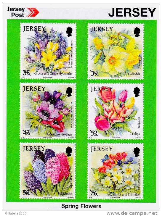 Timbres Neufs ***   Fleurs  Jersey - Jersey