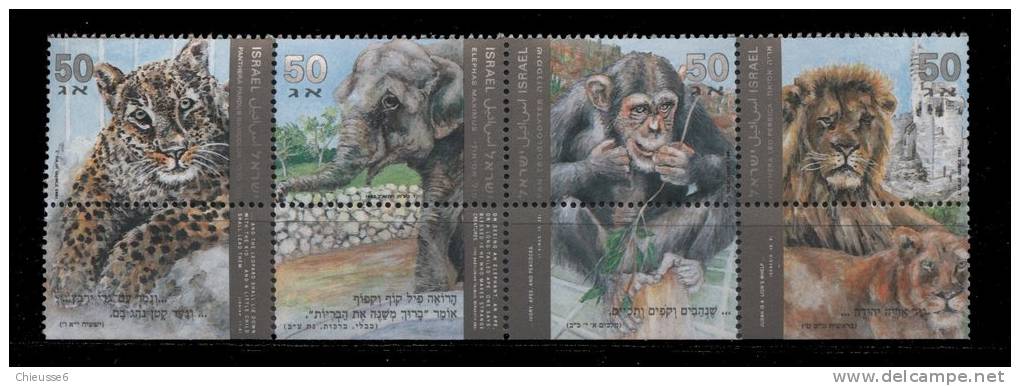 Israel ** N° 1185 à 1188 - Animaux De Zoos - Ongebruikt (met Tabs)