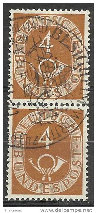 Bund 1951, Michel # 124 Paare Senkrecht - Used/obliterato - Usados