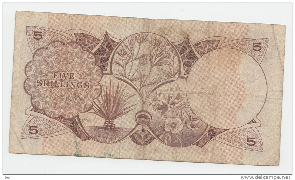 East Africa 5 Shillings 1964 VF CRISP Banknote P 45 - Autres - Afrique