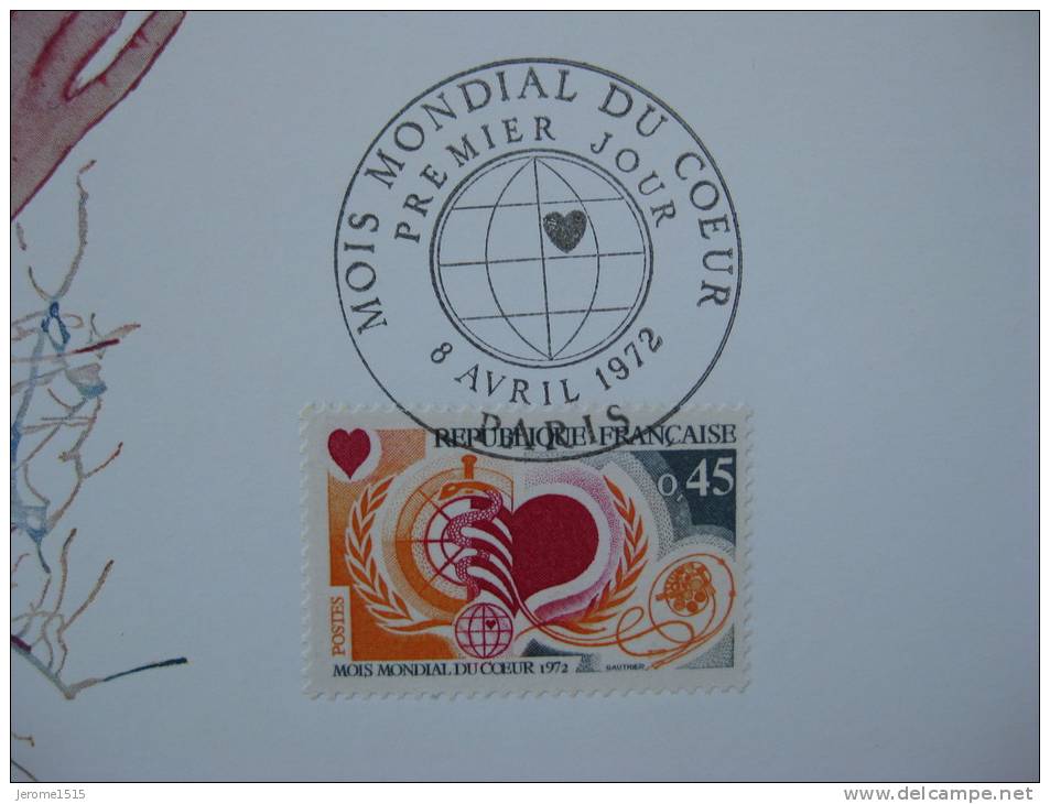 Encart De Luxe "mois Mondial Du Coeur" N° 03152 (tirage 4000)  & - Usati