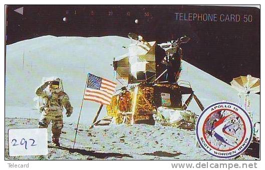 Télécarte Japon ESPACE (292) Phonecard JAPAN * TK * SPACE SHUTTLE * Fusée * NASDA * LAUNCHING * APOLLO 15 * SCOTT IRWIN - Ruimtevaart