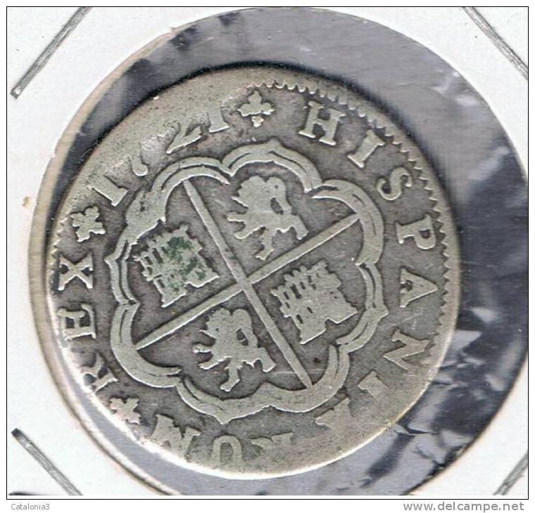 ESPAÑA   -  Felipe V  2  Reales  1721  PLATA - Altri & Non Classificati