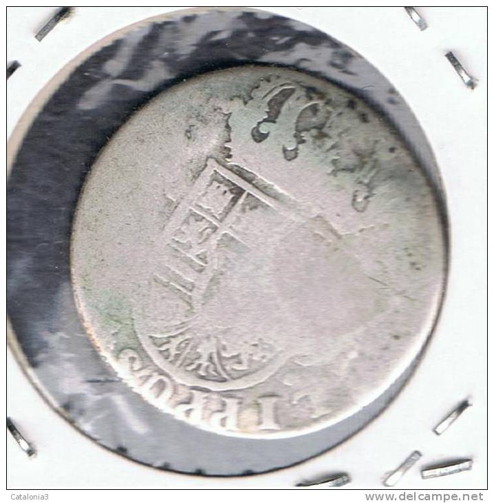 ESPAÑA   -  Felipe V  2  Reales  1721  PLATA - Autres & Non Classés