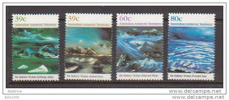 AAT Australian Antarctic Territory -1989 - "Nolan Paintings"  -  Mi.84-87 - MNH - Unused Stamps