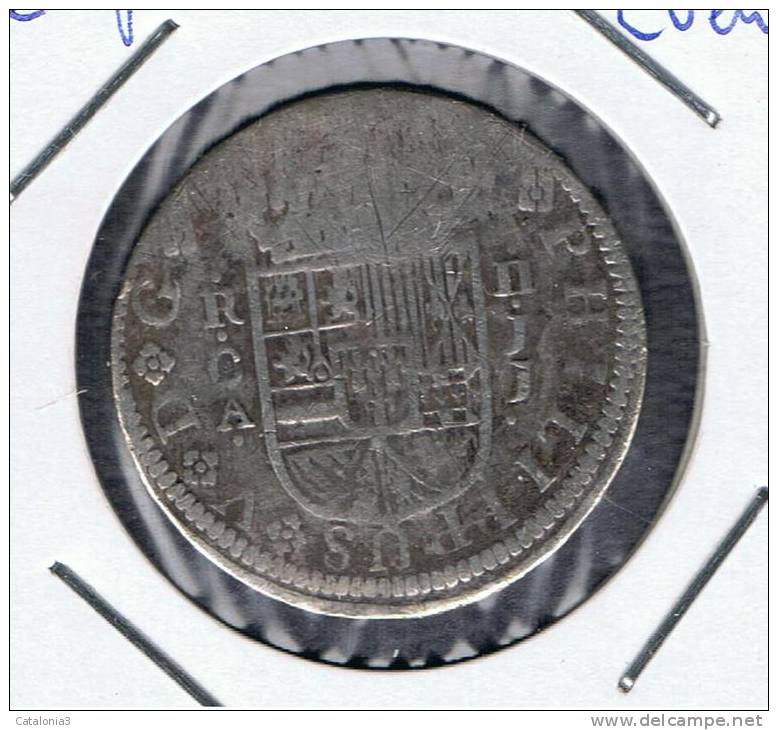 ESPAÑA   -  Felipe V  2  Reales  1721  Cuenca   PLATA - Other & Unclassified