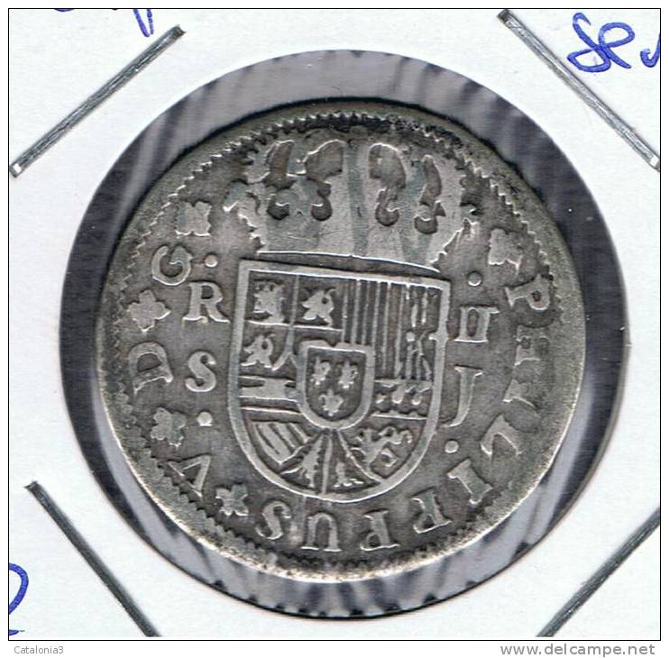 ESPAÑA   -  Felipe V  2  Reales  1725  Sevilla   PLATA - Altri & Non Classificati