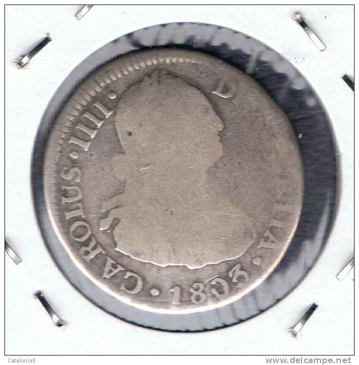 ESPAÑA   -  Carlos IIII  2  Reales  1803  Lima - Sonstige & Ohne Zuordnung