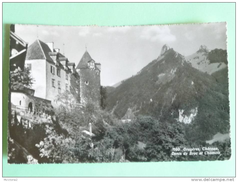 Gruyères, Chateau, Dent De Broc Et Chamois - Broc