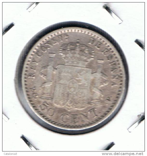 ESPAÑA   -  50 Centimos 1904*10     PLATA - Other & Unclassified
