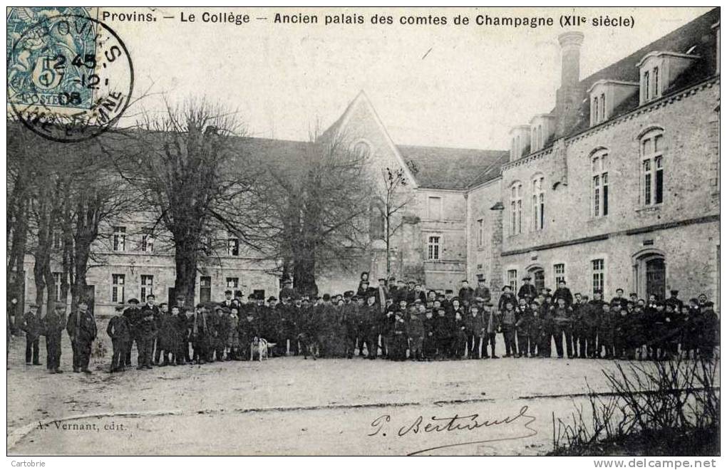 77-PROVINS-Le Collège-Ancien Palais Des Comtes De Champagne-TOP-animée - Provins