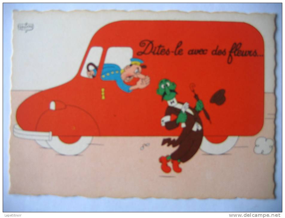 Albert DUBOUT Illustrateur Camion Fleuriste N°24A Editions Du Moulin 1958 - Dubout