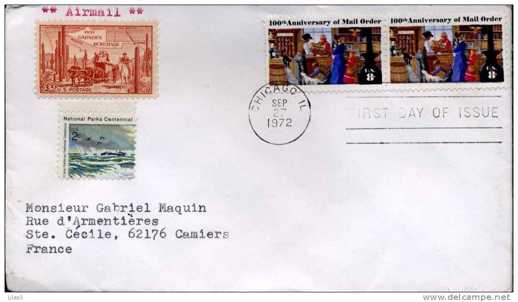 Chicago 27/9/1972 100ème Anniversaire De La Vente Par Correspondance - Other & Unclassified