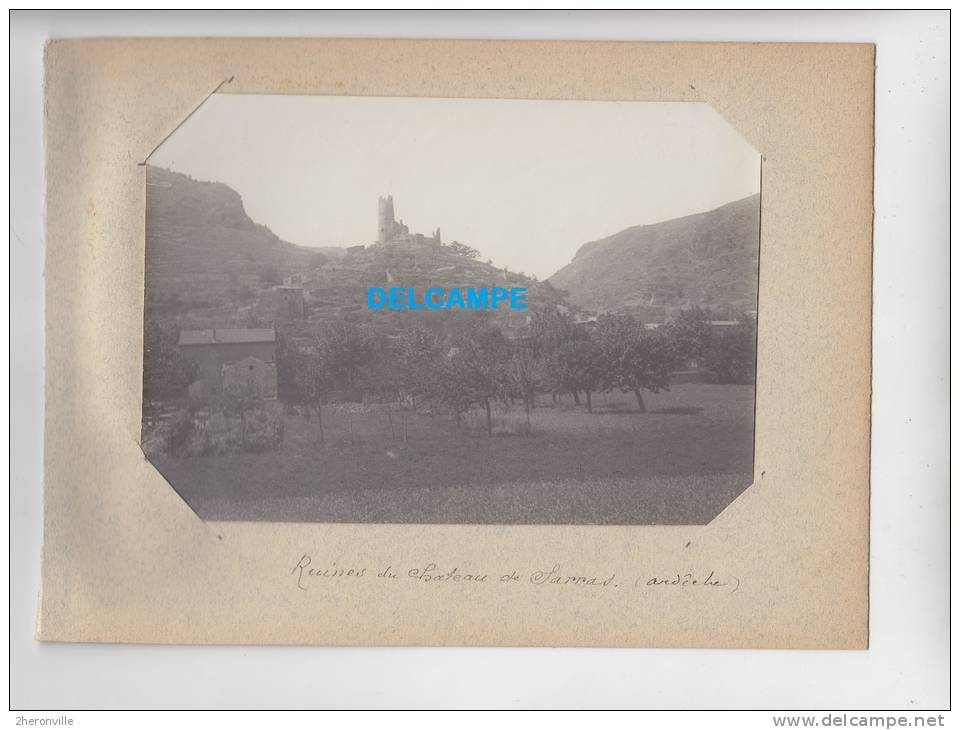 Photo Amateur - SARRAS ( Ardèche ) - Ruines Du Château - Années 1920/1930 - Lieux