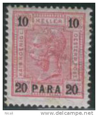 AUSTRIAN PO TURKEY 1900 20 Pa On 10h SG 40 HM EH61 - Oostenrijkse Levant