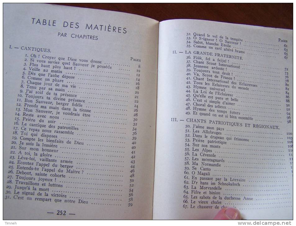 LE COQ CHANSONNIER SCOUT DES ECLAIREURS UNIONISTES DE FRANCE 9e édition 1942 - Musique