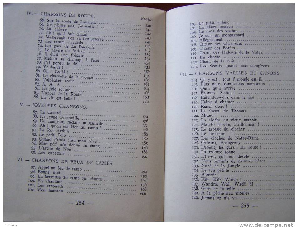 LE COQ CHANSONNIER SCOUT DES ECLAIREURS UNIONISTES DE FRANCE 9e édition 1942 - Música