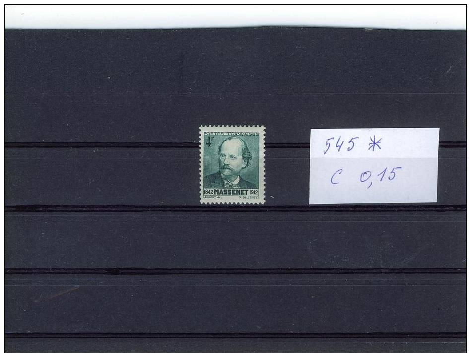 France Timbre N° 545 * - Unused Stamps