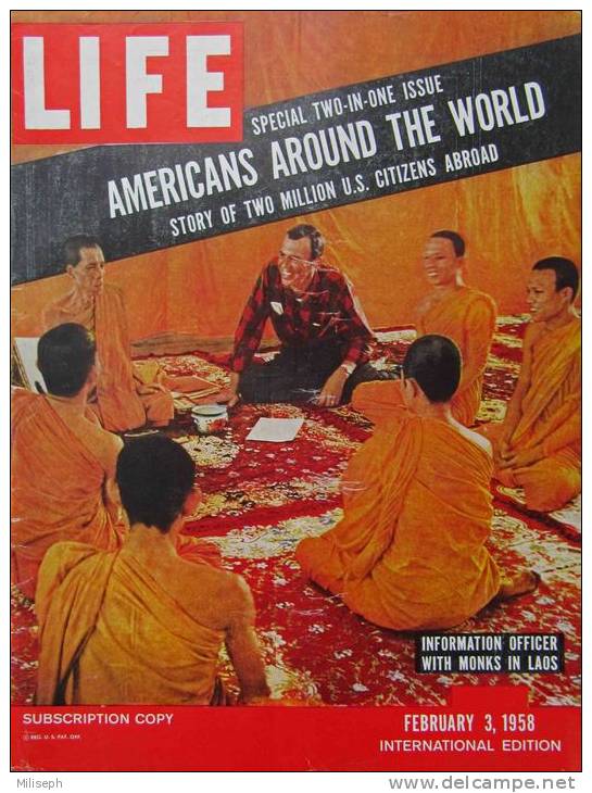 Magazine LIFE - FEBUARY 3 ,  1958 - INTER. ED. - EISENHOWER - GOODYEAR - Pub. SABENA Pour Expo 1958 Bruxelles (3060) - News/ Current Affairs
