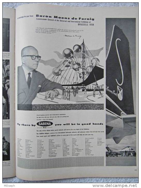 Magazine LIFE - FEBUARY 3 ,  1958 - INTER. ED. - EISENHOWER - GOODYEAR - Pub. SABENA pour expo 1958 Bruxelles (3060)