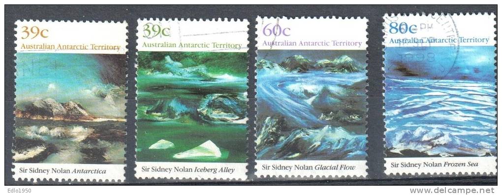 AAT Australian Antarctic Territory -1989 - "Nolan Paintings"  -  Mi.84-87 - Used - Oblitérés