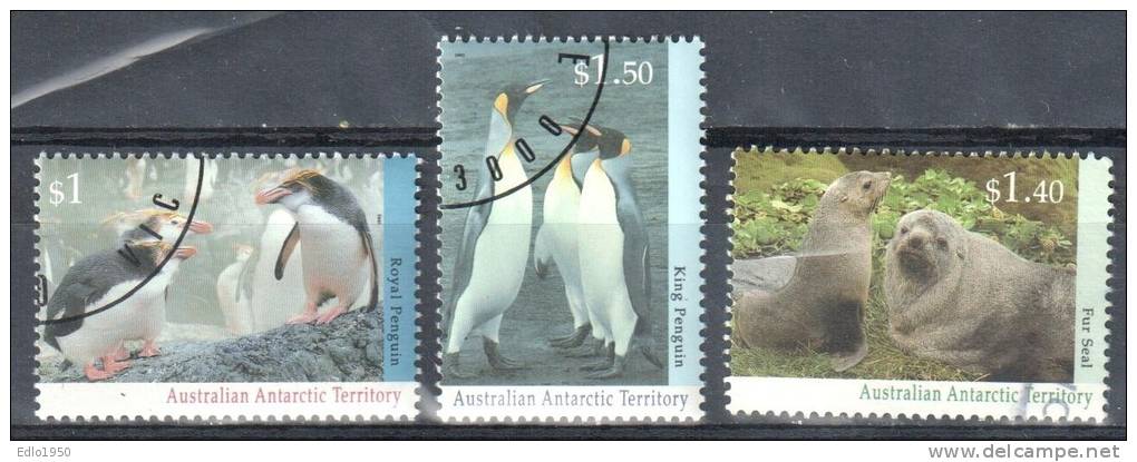 AAT Australian Antarctic Territory -1993 - Regional Wildlife -  Mi.95-97 - Used - Gebraucht