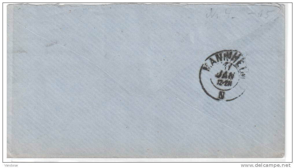 LETTRE DE 1868 AVEC CACHET BLEU BERLIN POST EXP 8. - Lettres & Documents