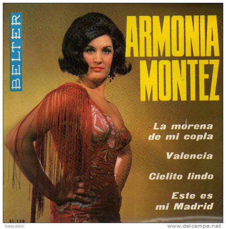 * 7" EP *  ARMONIA MONTEZ - LA MORENA DE MI COPLA + 3 (Spain 1965 EX-!!!) - Otros - Canción Española