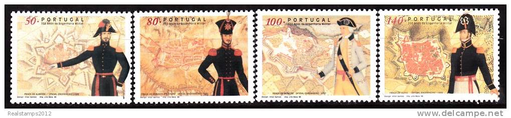 PORTUGAL - 1998,  350 Anos Da Engenharia Militar.  ( Série, 4 Valores )  ** MNH   MUNDIFIL  Nº 2462/5 - Neufs